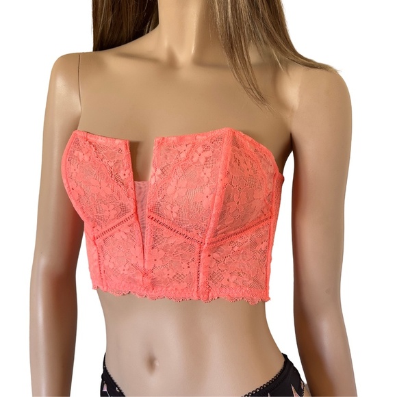 Victoria's Secret Dream Angels Collection Lace Corset Bustier Bra Boned Deep V - Picture 4 of 15